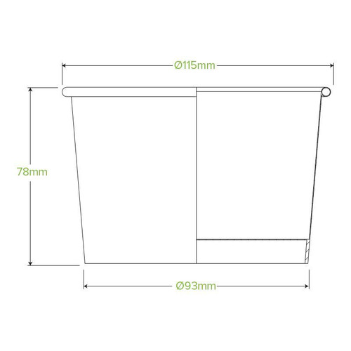 16OZ KRAFT BIOBOWL Pieces : 500