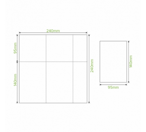 E-FOLD TALL 1-PLY WHITE DISPENSER BIONAPKIN Pieces : 5,000