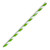 6MM REGULAR GREEN STRIPE BIOSTRAW Pieces : 2,500