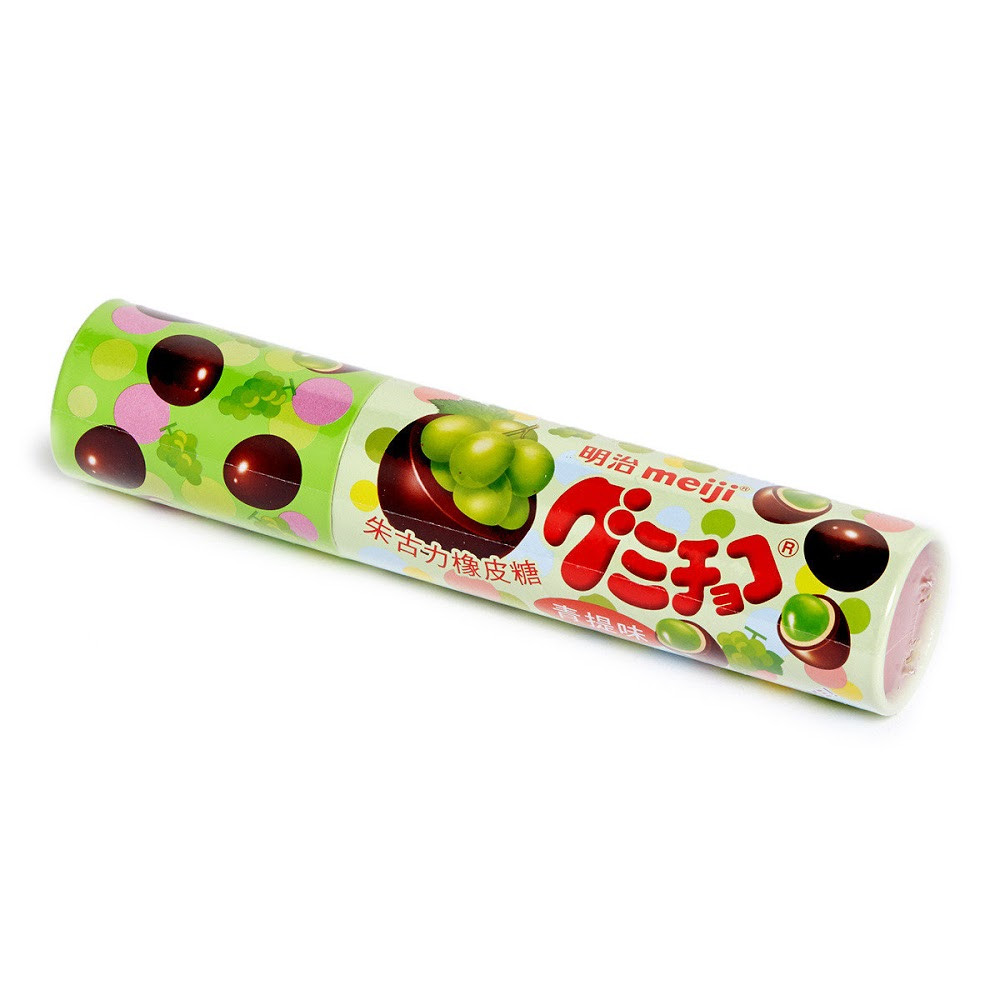 MEIJI Gummy Choco Muscat Flavor Tube | 明治朱古力橡皮糖青提味筒裝