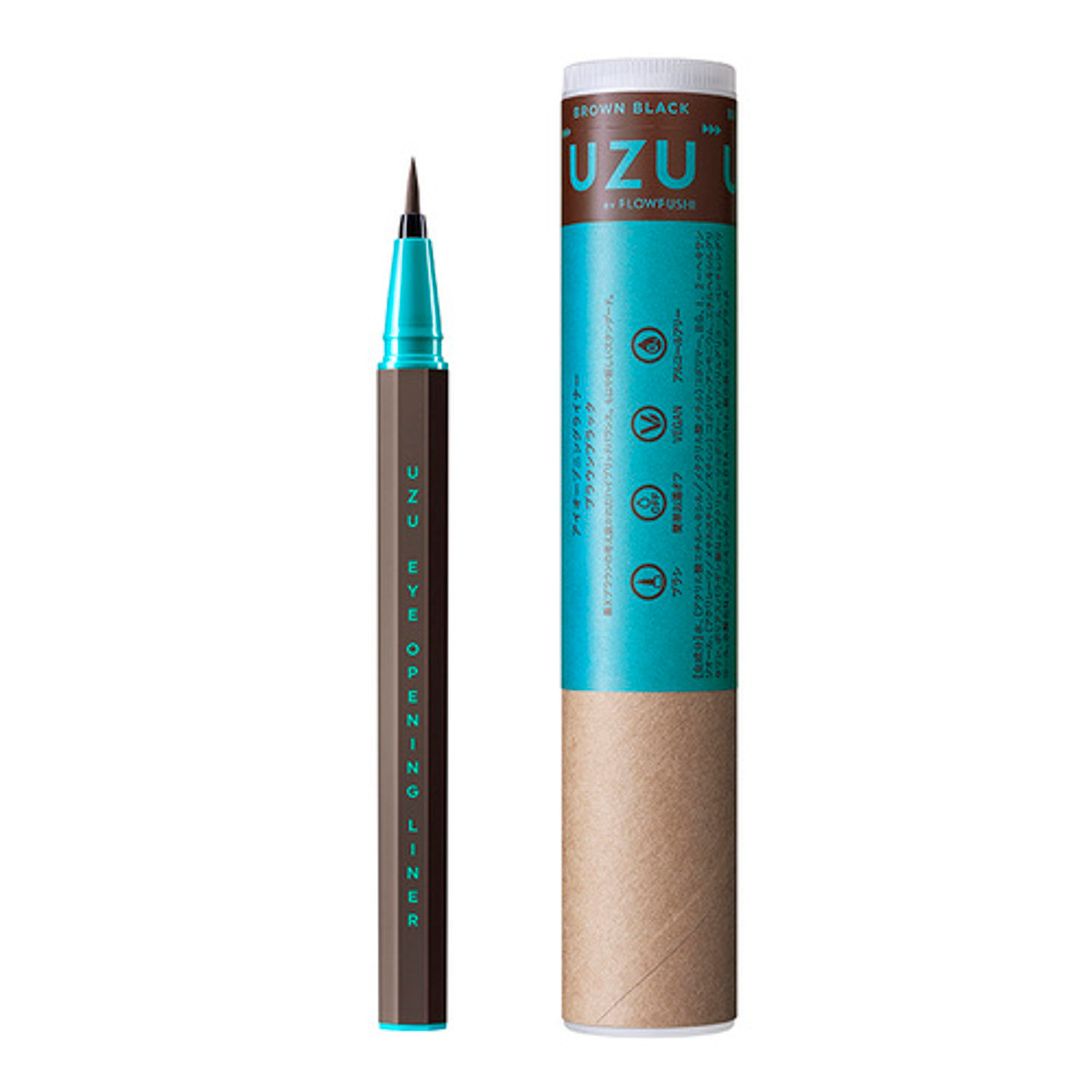 FLOWFUSHI UZU Eye Opening Liner Liquid (Brown Black) | 大和匠筆