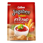 CALBEE - JAGABEE Wavecut Potato Sticks Ketchup Flavor | 宅卡B 波浪薯條 茄汁味 Bag Size (17G X5 Small Pack) 85G