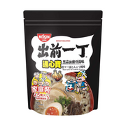 NISSIN Instant Macaroni Family Pack Black Garlic Oil Tonkotsu Flv | 出前一丁 通心寶家庭裝 黑蒜油豬骨湯味 450g