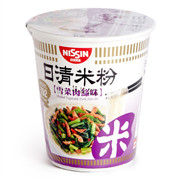 NISSIN Instant Rice Vermicelli Noodles Pickled Vegetable Pork Flavor | 日清 雪菜肉絲味杯米粉 64g