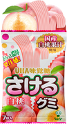 UHA Sakeru Fruit Juice Gummy (Peach Flavor) | 味覺糖 白桃味扭條軟糖 7pcs