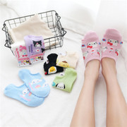 Korea Socks Women Anti-Skip No Show Sanrio 韓國製 矽膠防滑船襪  Sanrio D