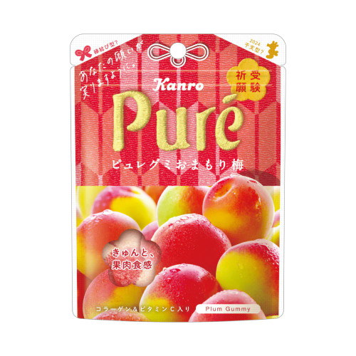 KANRO Pure Gummy Plum Flavor | 甘樂 梅味 鮮果心型軟糖 52G