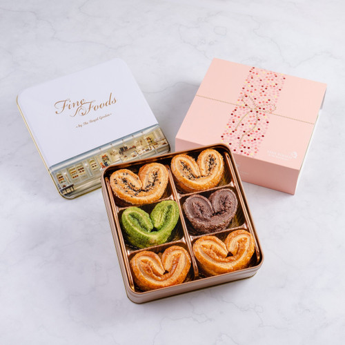 【新鮮預購品- 預計3到7天出貨】RGHK 4 Assorted Butterfly Cookies (Palmiers)  帝苑酒店 蝴蝶酥禮品裝 200g