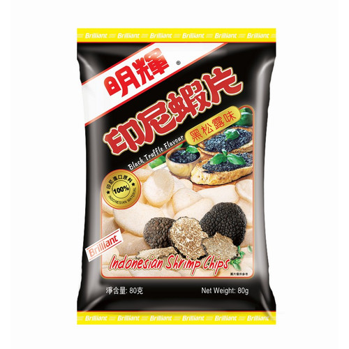Brilliant Indonesia Shrimp Chips Black Truffle Flavor 明輝蝦片 黑松露味 80G