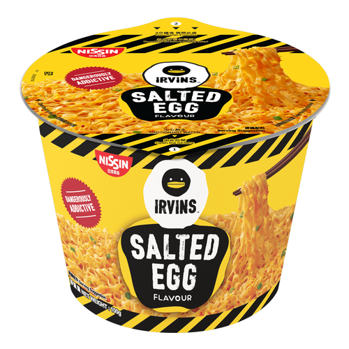 NISSIN x IRVINS Salted Egg Stir Noodle Bowl 日清 x IRVINS 鹹蛋味撈麵 (碗裝) 100g