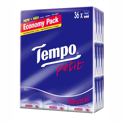 TEMPO Hanky Neutral Scent | 得寶紙巾 無香味 36s