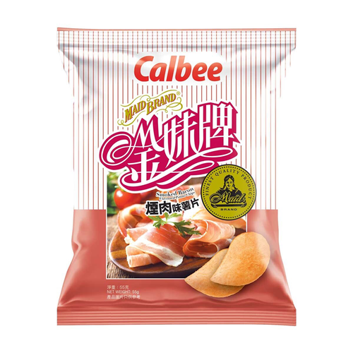 CALBEE - Potato Chips Maid Bacon Flv | 卡樂B 薯片 金妹嘜煙肉味 55g