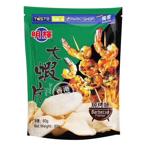 Brilliant Jumbo Shrimp Chips bbq Flv | 明輝 燒烤味大蝦片 80g