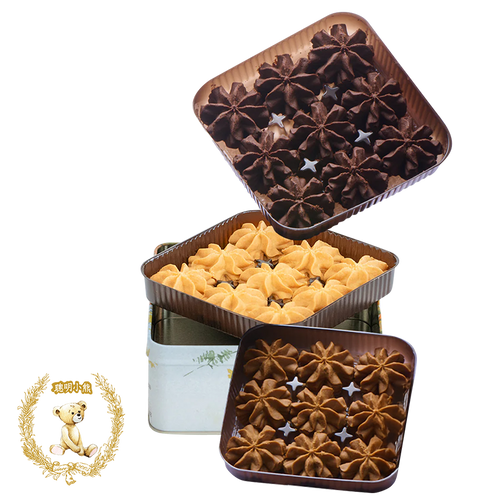【新鮮預購品- 預計3到7天出貨】JENNY Cookies 3 Mix Butter Cookies | 珍妮曲奇 三味奶油花曲奇（咖啡花&朱古力&牛油花）330g [Best Before Nov 3, 2025 ]