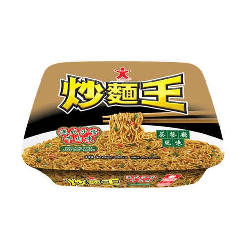 DOLL Instant Fried Noodle Hong Kong Style Satay Beef Flavor | 公仔 炒麵王 港式沙嗲牛肉 108g [Best Before Jan 18, 2026 ]