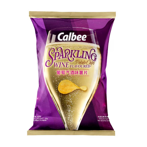 CALBEE - Potato Chips Sparkling Wine Flv | 卡樂B 葡萄汽酒味薯片 68g