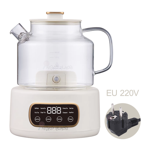 【預計7-14天出貨】Multi-function Full Glass Health Kettle 1.2L EU 220v | 多功能電子全玻璃養生壺 1.2公升 220v Type E 歐規(原箱發送，獨立免運費)