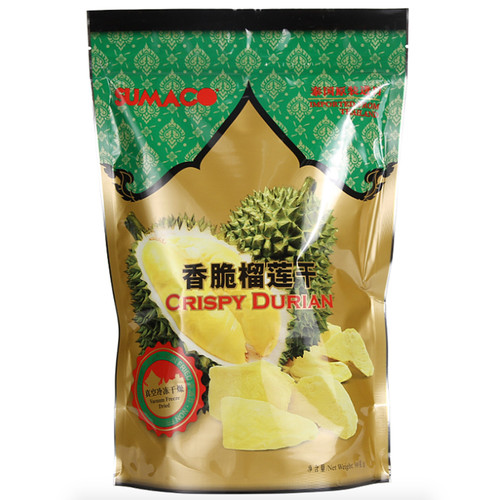 SUMACO  Crispy Durian 素瑪哥牌香脆榴蓮乾 90g 3袋入 [Best Before May 1, 2026 ]