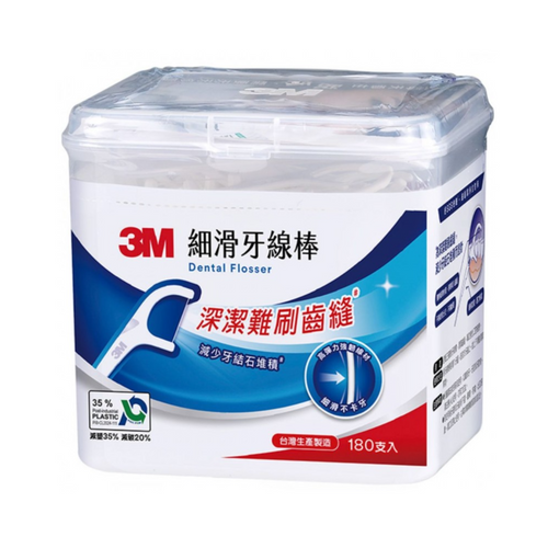 3M Fine Smooth Dental Flosser | 3M 細滑牙線棒 加寬握柄設計 180's