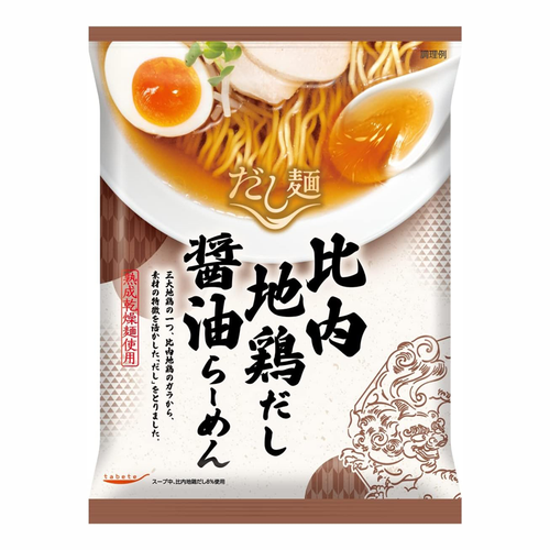 TABETE Hinai Chicken Base Dried Ramen | 比內地雞醬油風乾拉麵 104G [Best Before Jun 2, 2026 ]