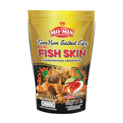 MO-MIN Crispy Fish Skin Tom Yum Salted Egg Flv | MO-MIN 香脆魚皮 冬蔭鹹蛋味 25g