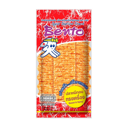 BENTO Squid Seafood Snack Sweet & Spicy Flv | 濱濤 超味魷魚 香辣味 18g