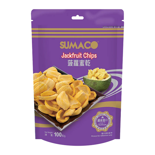SUMACO Jackfruit Chips 素瑪哥 大樹菠蘿脆脆 菠蘿蜜乾 100g [Best Before Aug 9, 2026 ]