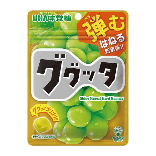 UHA Gugutta Gummy Shine Muscat Flv | 味覺糖 濃郁香印青提果汁彈力軟糖 58g
