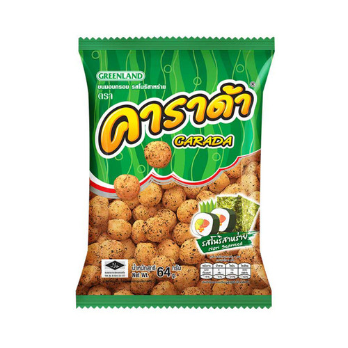 Carada Rice Balls Snack Seaweed Flv | 卡啦達 小丸子 紫菜味 64g