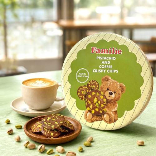 Familie Crispy Chips Pistachio & Coffee | Familie 香港製造開心果咖啡脆片 135g