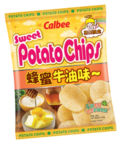 CALBEE - Potato Chips Honey & Butter Flavor |卡樂B 蜂蜜牛油味薯片 55G