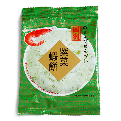 Four Seas Prawn Cracker Seaweed Flavor 四洲紫菜蝦餅 15g
