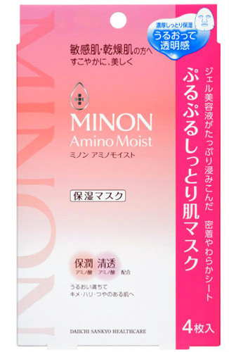 MINON Amino Moisturizing Mask 氨基酸保濕面膜面膜 4Sheets/Box