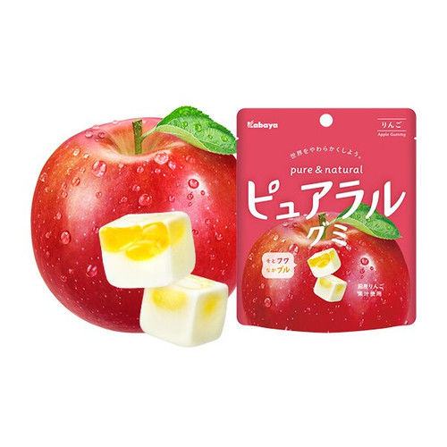 KABAYA Pureal Fruit Gummy Apple Flavor | KABAYA 雙層夾心水果軟糖 蘋果45g