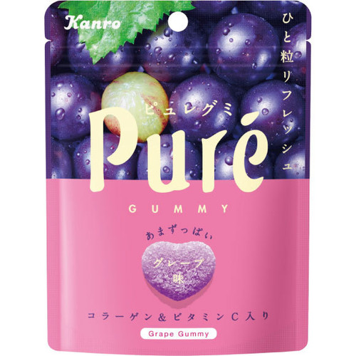 KANRO Pure Collagen Gummy Grape Flavor | 甘樂 膠原蛋白巨峰葡萄味鮮果軟糖 56g