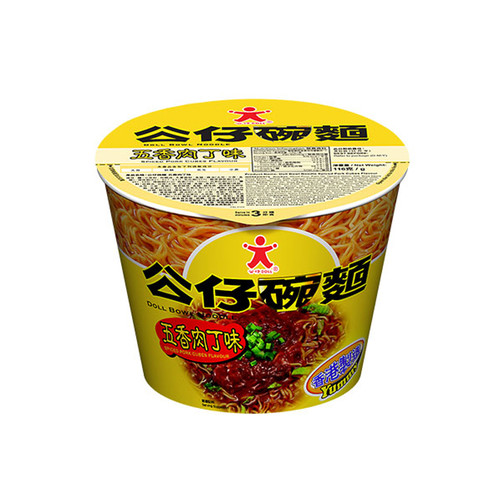 DOLL Bowl Noodle Spiced Pork Cubes Flavor | 公仔 碗麵 五香肉丁味 116g