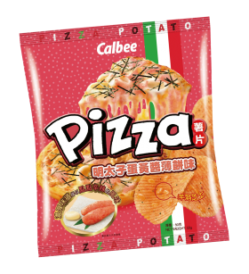 Calbee Potato Chips Cod Roe Melty Cheese Pizza Flavor 卡樂b 明太子蛋黃醬薄餅味薯片55g Mikoplace U K Premium Asian Product To U K