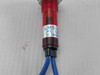 Lot of 2X Sakazume LMS-10M Red LED Metal Indicator AC 125V