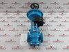 2-way Pneumatic Control Valve W/ Smart Positioner 4-20Ma Hnd-fln Mt.H Control Valves