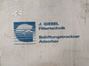 J.Giebel Filtertechnik Duo-plex V 401-w Adsorber Cartridge Kit