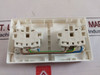 Busch-jaeger 790-3230 White 2 Gang Electrical Thermoplastic Plug Socket