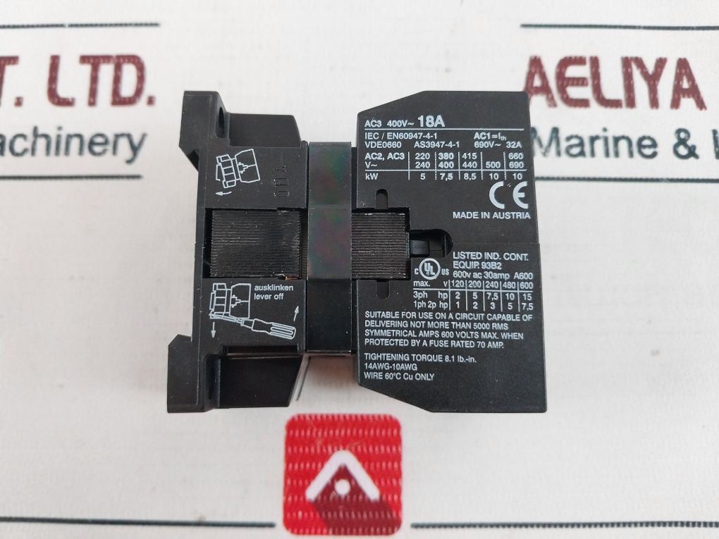 BENEDIKT & JÄGER K3-18ND01 Power Contactor 230V AC1 32A Main Contacts