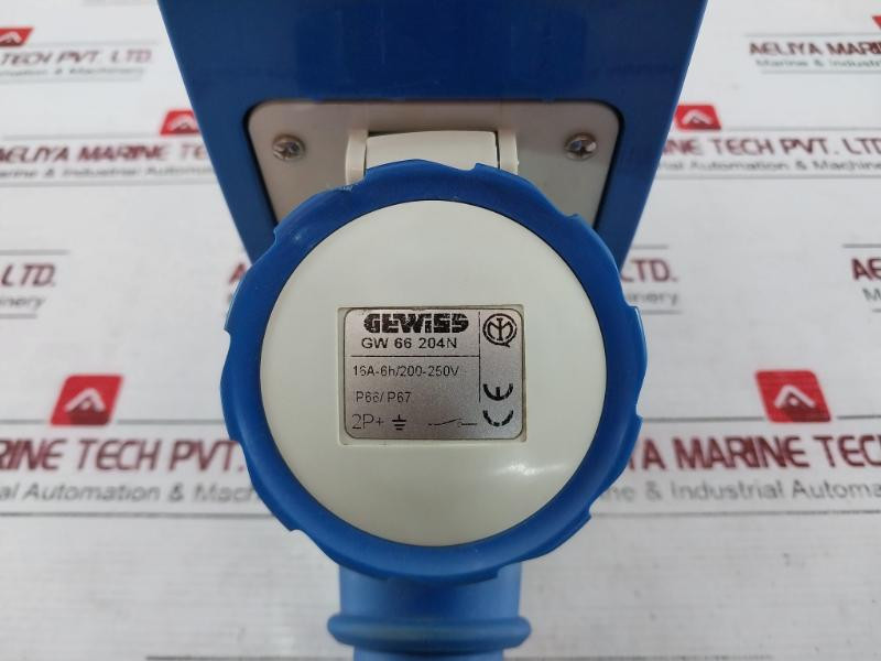 Gewiss Gw 66 204 N Vertical Fixed Interlocked Socket 16A-6H/200