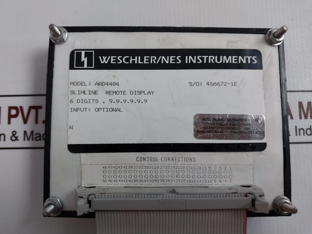 Weschler Instruments Weschler/nes Instruments Ard4484 Slimline Remote Display 812-50