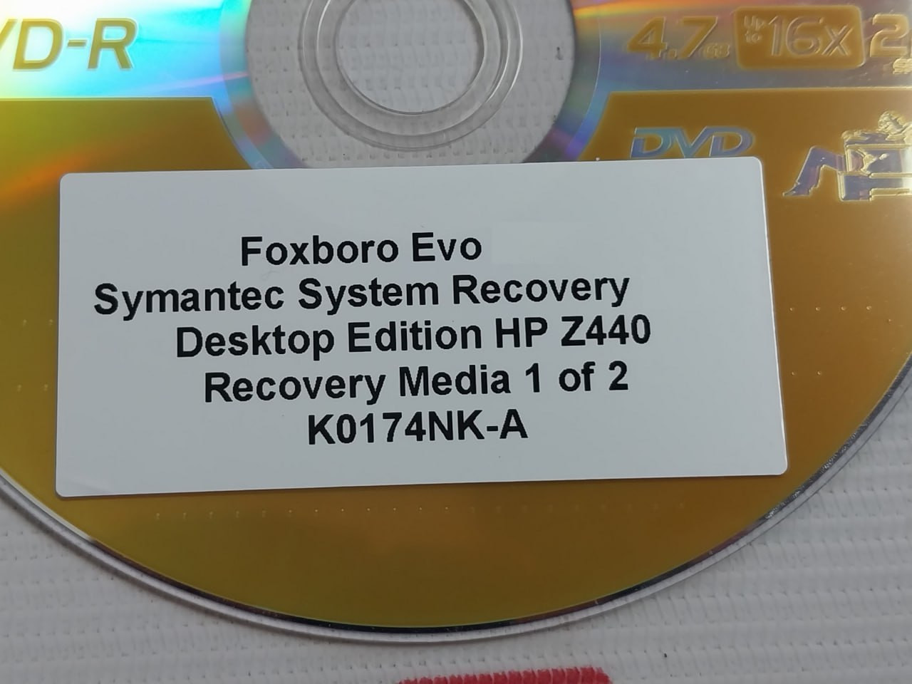 Maxell Dvd-r Symantec System Recovery Disc Set K0174Nk-a Dr5F6O-50007
