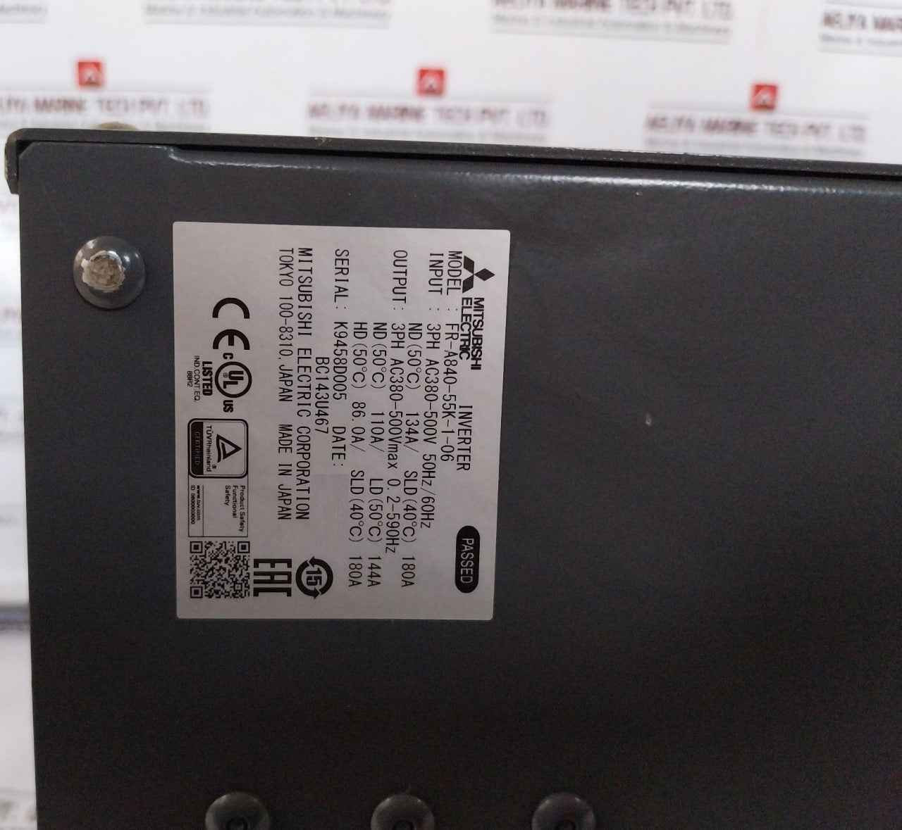 Mitsubishi Electric Fr-a840-55k-1-06 3-ph Frequency Inverter Drive