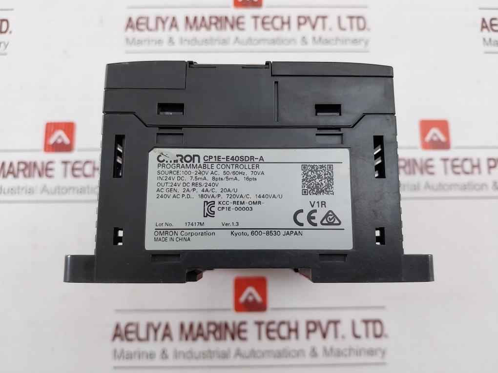 Omron Cp1E-e40Sdr-a Programmable Logic Controller 100-240V Ac-50/60Hz