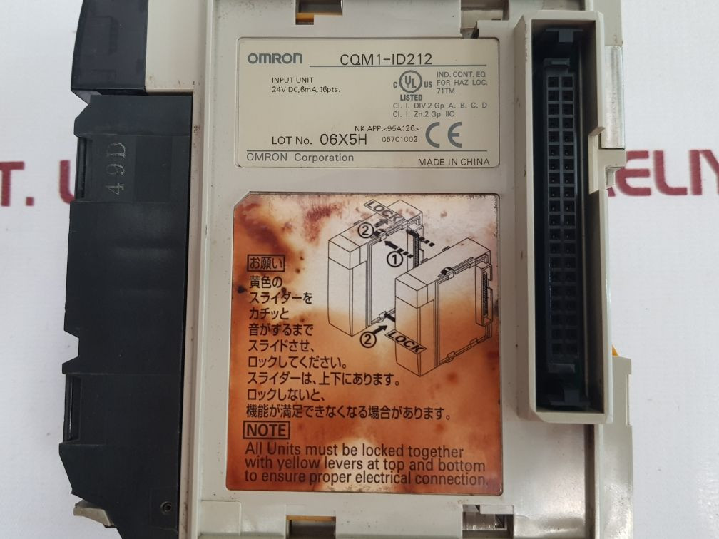 Module D'entrée Omron CQM1-ID212 - Neuf Sous Emballage D'origine