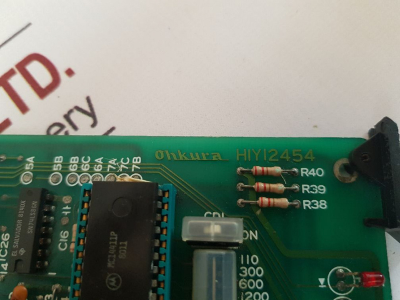 io.様 Ohkura H1Y12454 Pcb Card Ymsn039C09 13