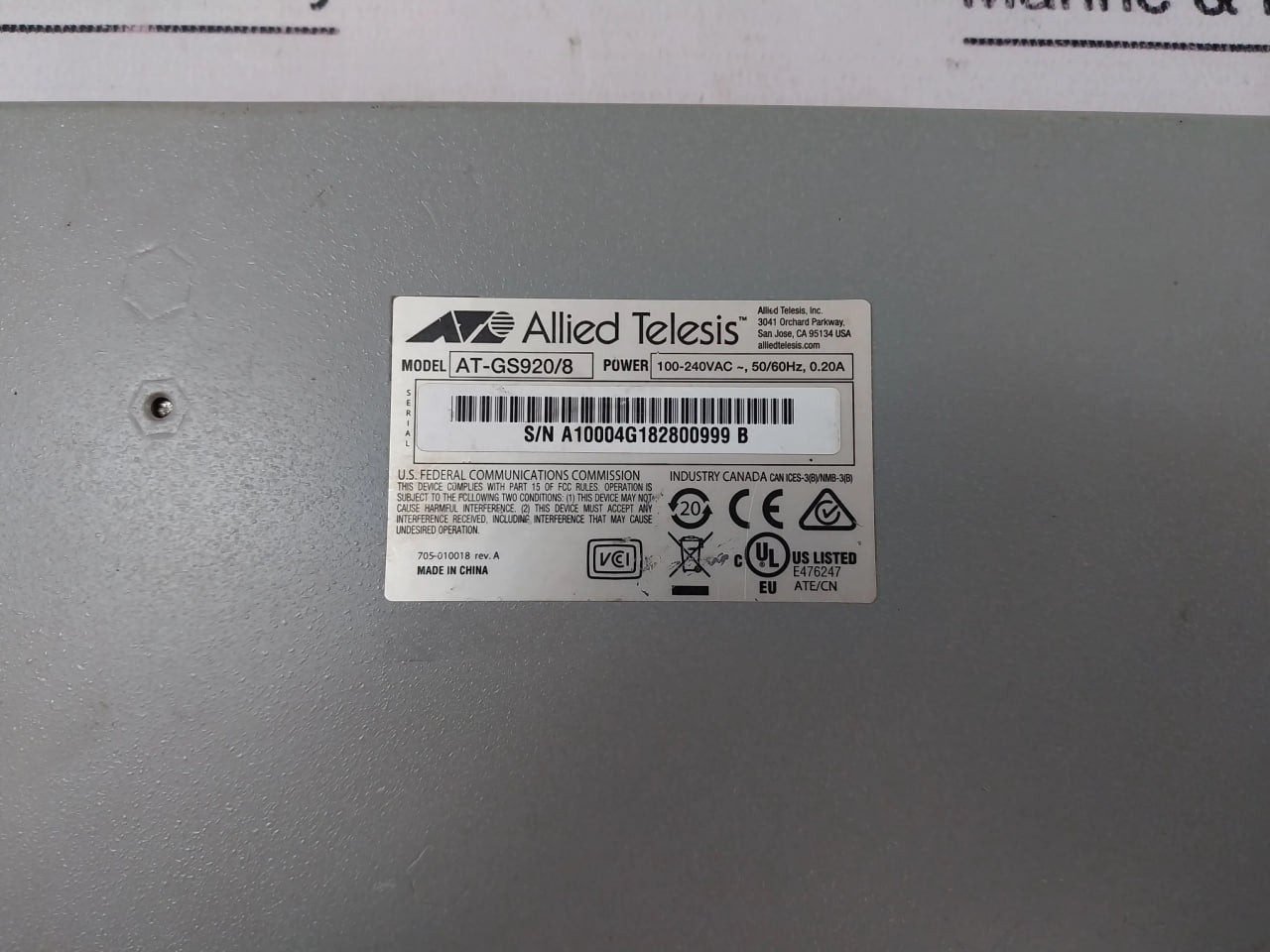 Allied Telesis AT-GS920/8 - AT-BRKT-J23 | Allied Telesis | Chassis
